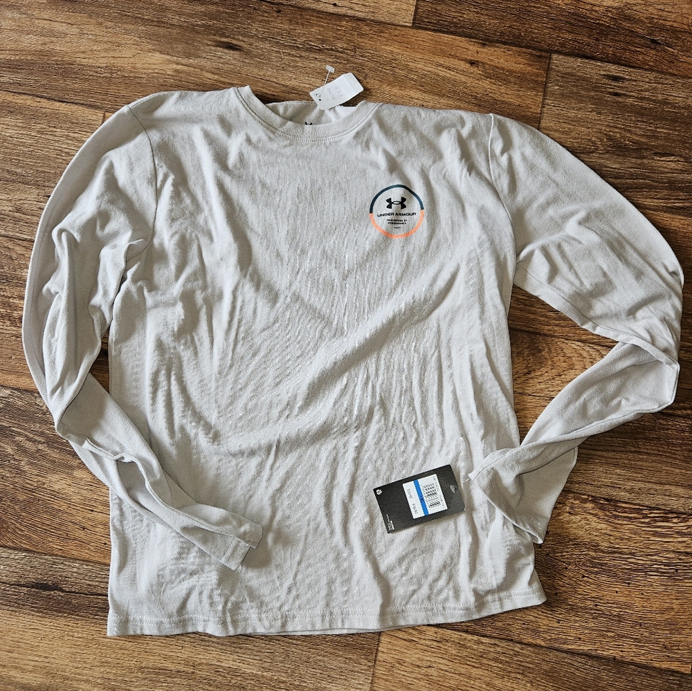 Under Armour Gray Long Sleeve Tee Soft Lightweight - Picture 1 of 6